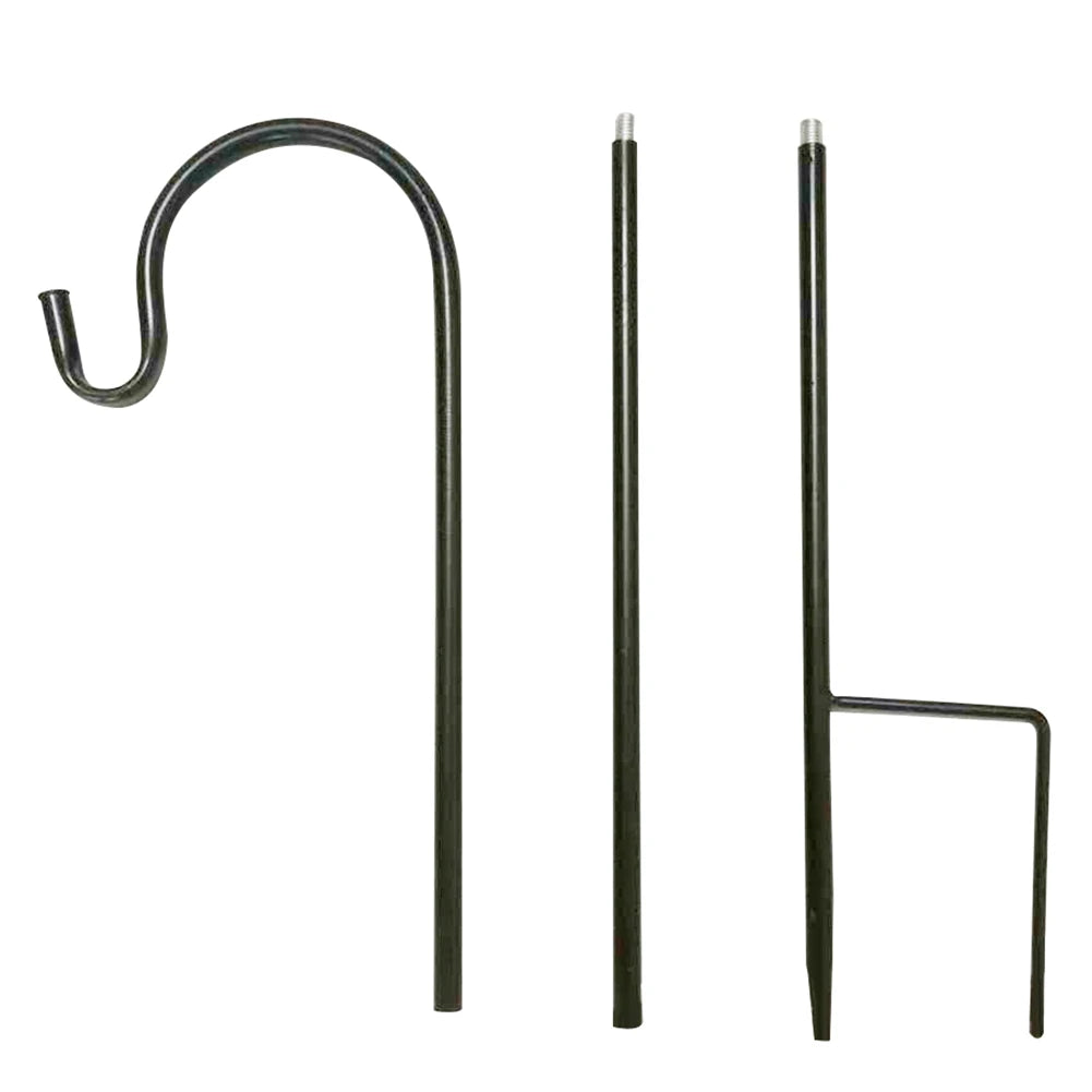 Shepherd Hooks Iron Craft Hooks Garden Decorative Patio Lightshook Outdoor Rustproof Floor Pole Curved Iron Hooks