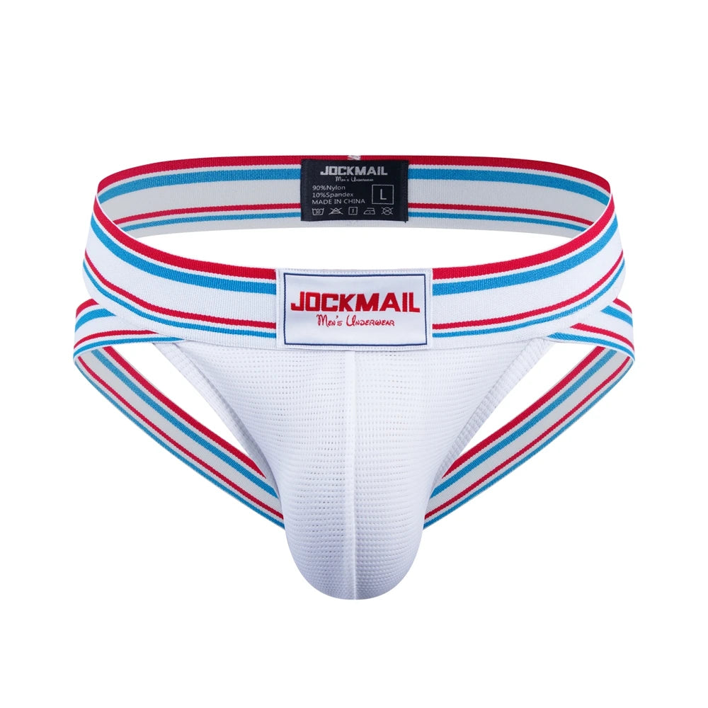 Fashion Breathable Cotton Mens Jockstrap Underpants G String Thongs Men Underwear Lingeries for Gay Calzoncillo Hombre