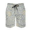 Men's Leaf Printed Pattern Casual Shorts Boys Summer Cool Hawaiian 3D Printed Casual Swim Trunks Drawstring Surfboard Shorts