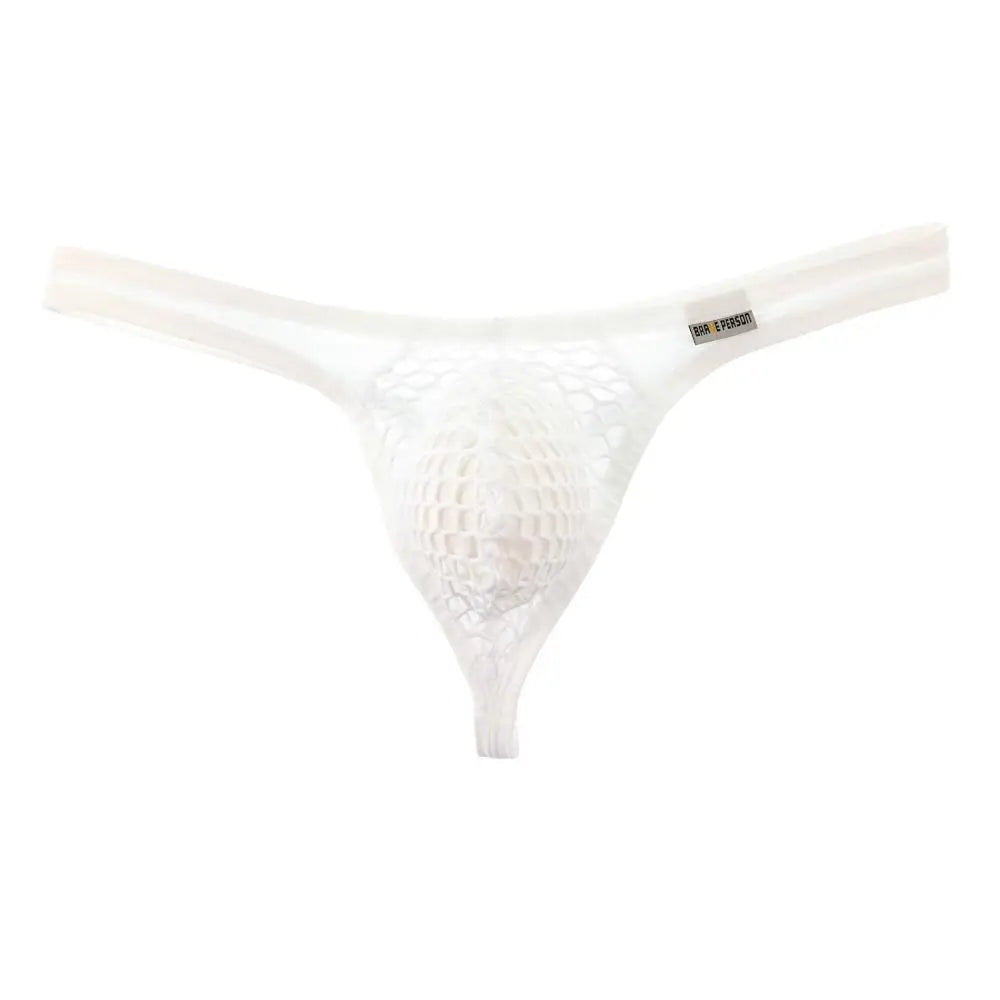 BRAVE PERSON Sexy Underwear Thongs for Men T-back Panties Mesh Transparent Men Briefs Gay Underpants G strings Thongs