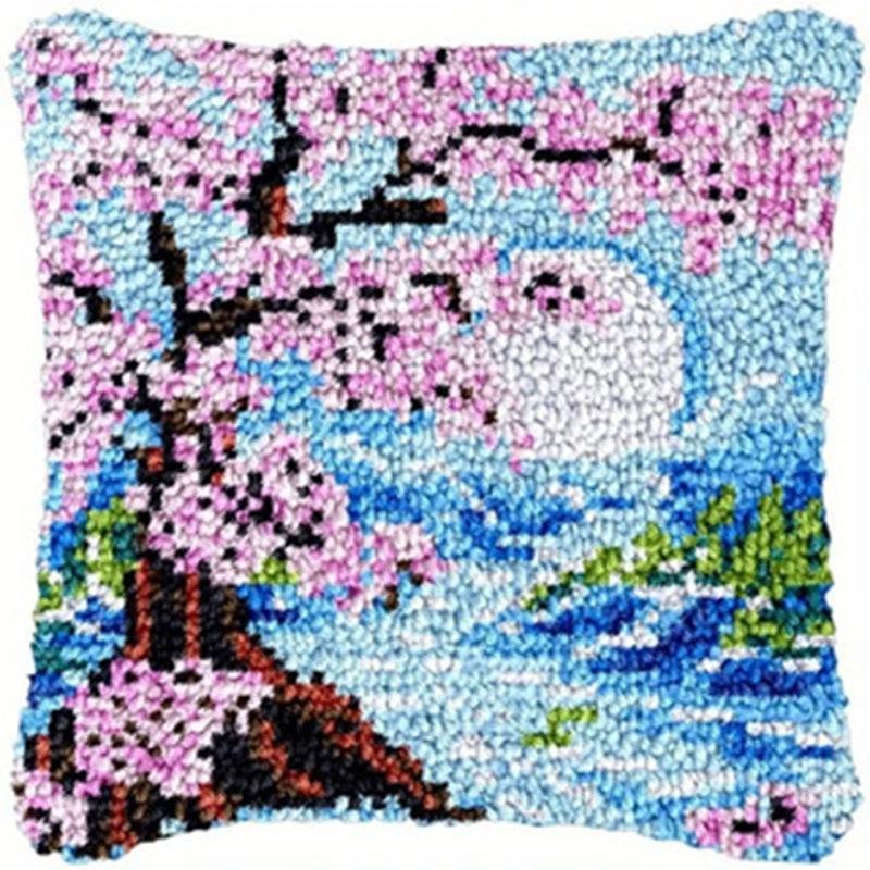 Flower Latch Hook Kit Cute Knooppakket Kussen Knopen Pillow Button Smyrna Knooppakket Needlework Button Packagek Linkhaak Kussen