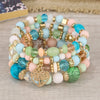 DIEZI Ethnic Bohemian Multicolor Crystal Beads Strand Bracelets Women Men Heart Tree Of Life Charm Bracelet Pulseira Feminina