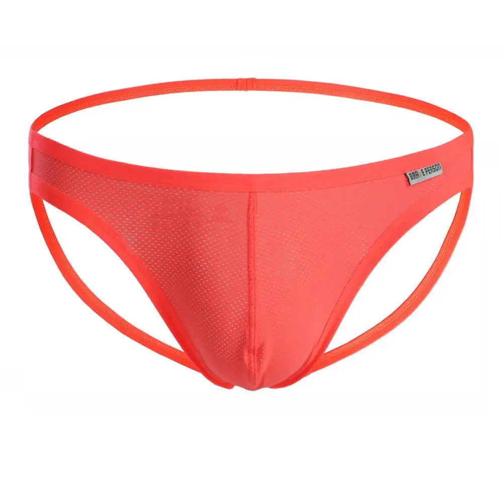BRAVE PERSON Men's Sexy Briefs Nylon Men Underwear Briefs Soft Comfortable Exposed Buttocks Jockstrap Gay Underwear B1147