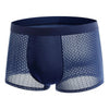Ice Silk Mesh Shorts Panties Men Slim Fit Boxer Briefs Comfortable Moisture-wicking Boxer Briefs For Men Underpants Underwear