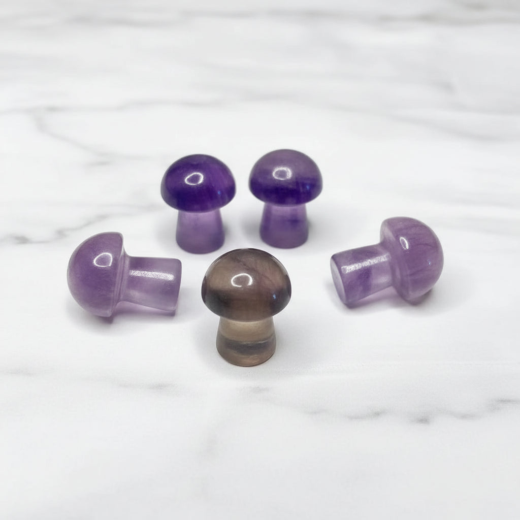 Mini Mushroom Carved Gemstone