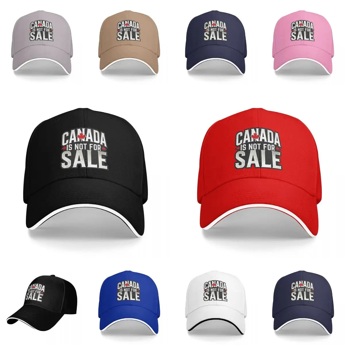 Canada Is Not For Sale Baseball Cap Unisex-Teens Custom DIY Trucker Hat Summer Casual Hiking Fishing Breathable Snapback Cap
