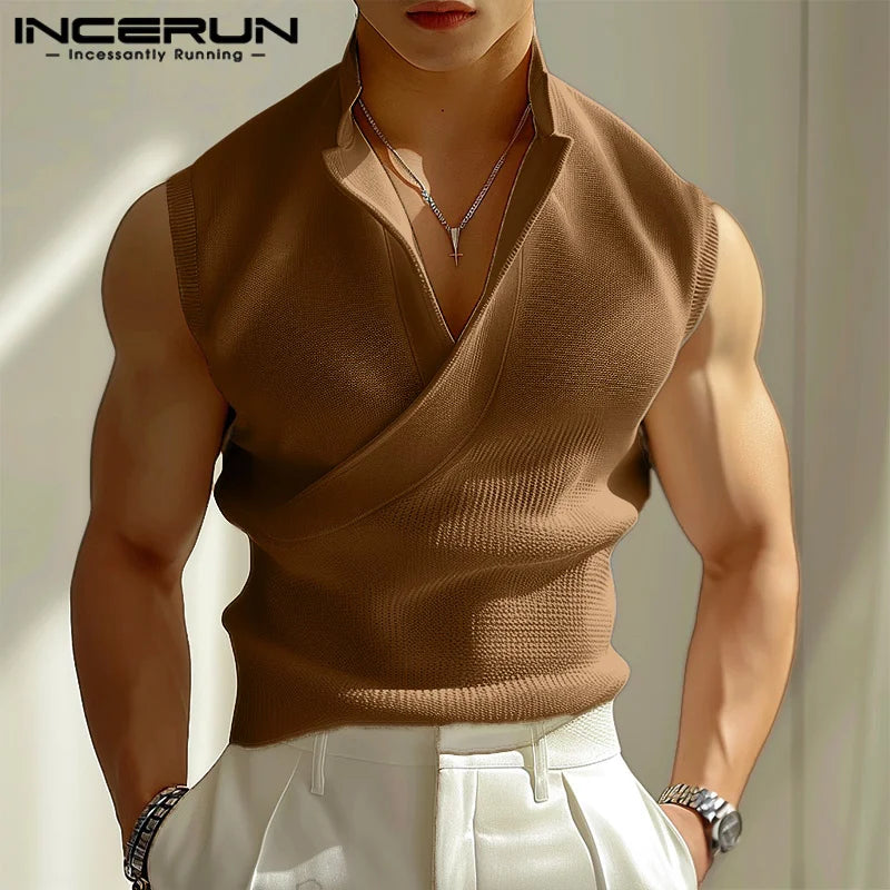 Men’s Textured Streetwear Tank Top – Lightweight Sleeveless Knit Vest | Breathable Summer Muscle Tee (S–5XL)