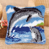 Cow Horse Elephant Animal Carpet Embroidery Set Cartoon Cat Smyrna Latch Hook Kit DIY Knot Pillow Package Pillow Buttons Package