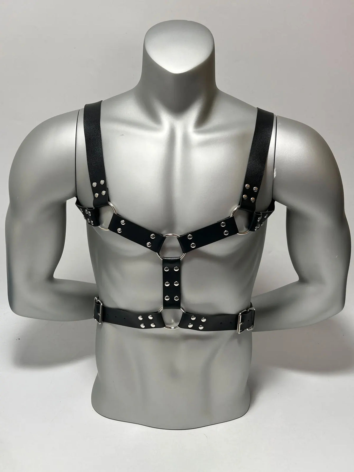 Harness Leather Adjustable Body Harness for Men, Goth Punk Cosplay Chest Belt Strappy, O-Ring Festival Rave Gear Accessories