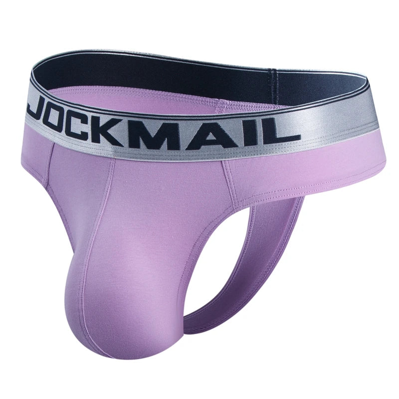 JOCKMAIL Men Underwear Sexy Big Penis Pouch Bikini Briefs Thong