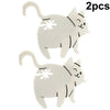 Hot Sale 2pcs 3D Cat Butt Bread Bag Clip Snack Bag Sealing Clip Novelty Kitchen Gadget Food Storage Bag Clip For Cat Lovers