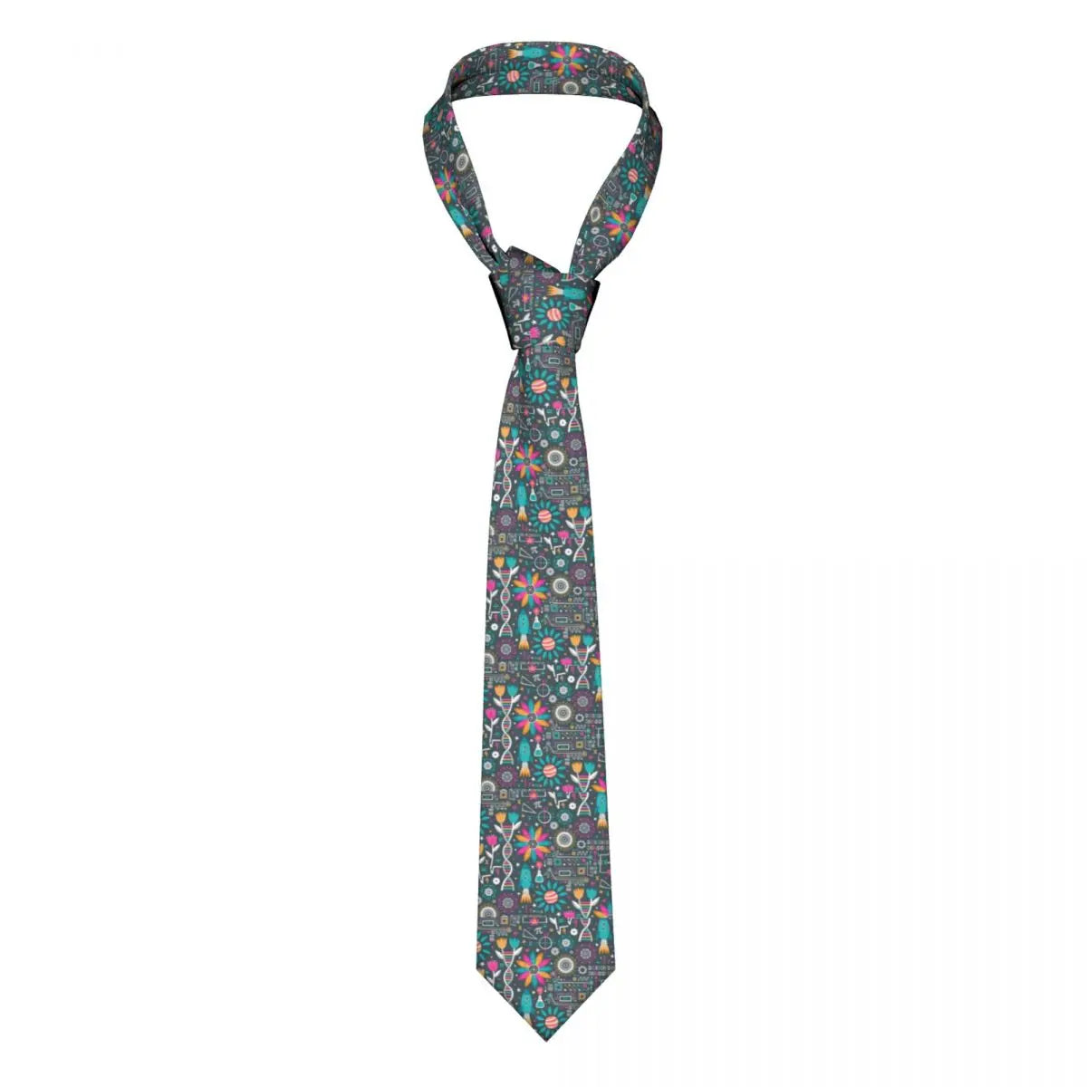 Custom Fashion Muppet Science Neckties for Men Silk Chemistry Elements Office Neck Ties