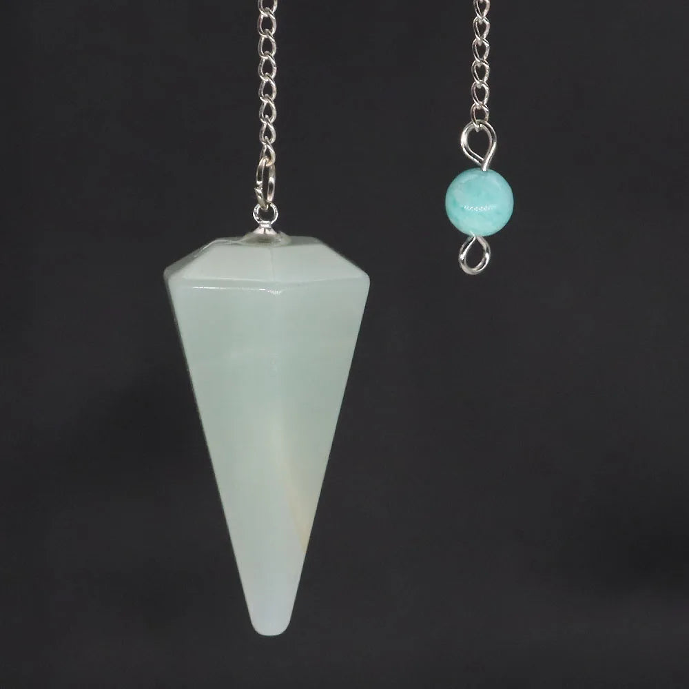 Natural Crystal Pendulums for Divination Dowsing Amethyst Pink Quartz Pendulum Reiki Healing Gem Stone Pendant Pendulos