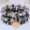 DIEZI Ethnic Bohemian Multicolor Crystal Beads Strand Bracelets Women Men Heart Tree Of Life Charm Bracelet Pulseira Feminina