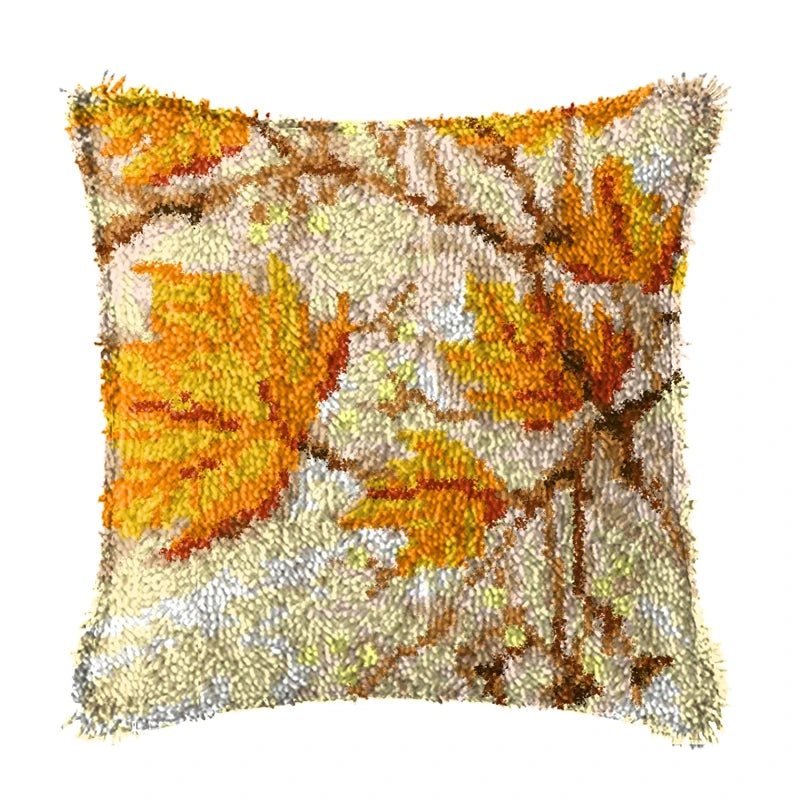 Flower Latch Hook Kit Cute Knooppakket Kussen Knopen Pillow Button Smyrna Knooppakket Needlework Button Packagek Linkhaak Kussen