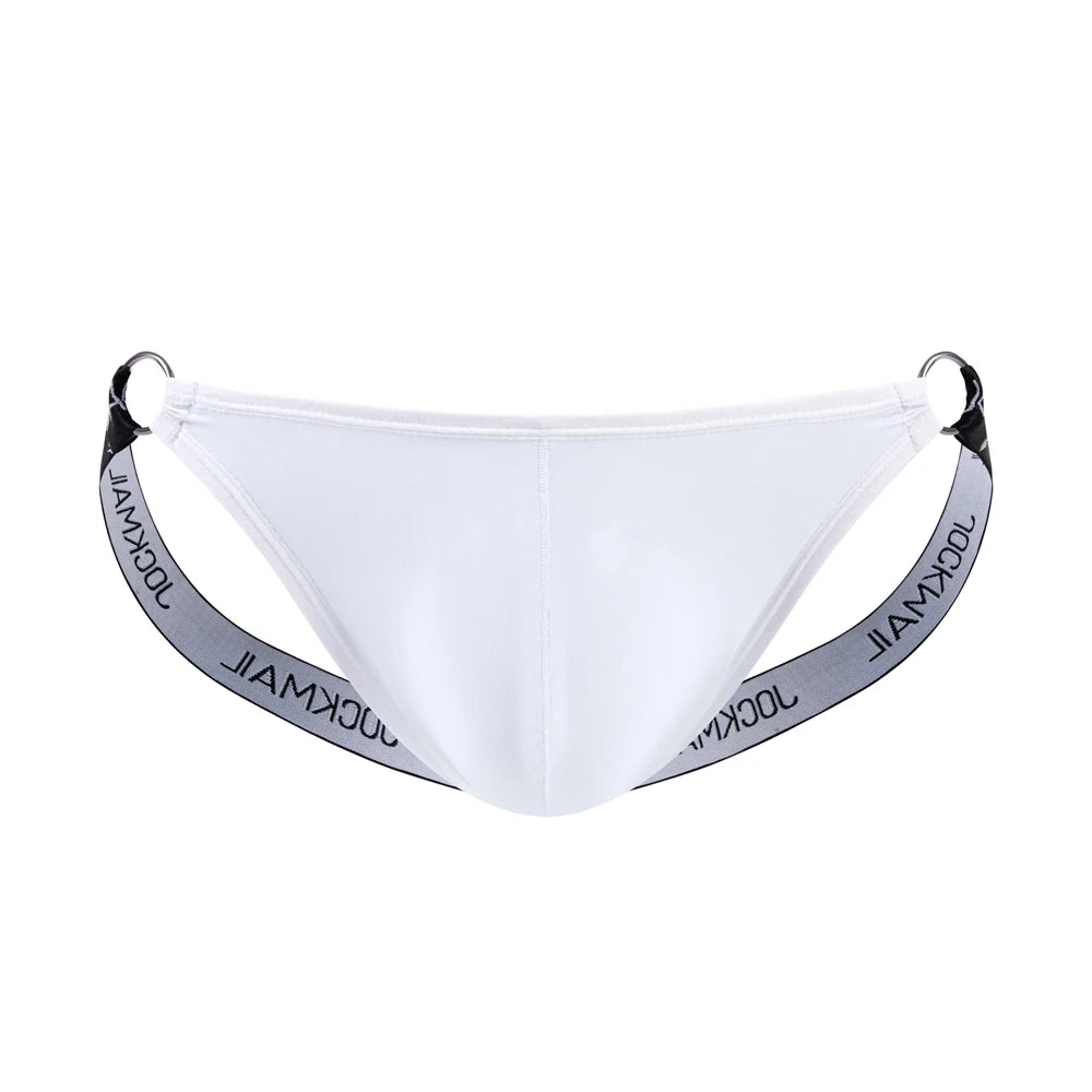 Breathable Mens Slip Bikini Jockstrap Briefs Mens Panties Sexy Transparent Mesh Ice Silk Men Underwear Sissy Men Underpants Pink
