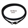 Leather Cord Waxed Rope Chain Necklace for Women Men Pendant with Stainless Steel Lobster Clasp Connector Snake Collar 40-70cm