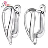 Fashion DIY Cubic Zirconia Earrings Hook Rhinestone 925 Sterling Silver Earring Findings For Handmade Jewelry Accessories