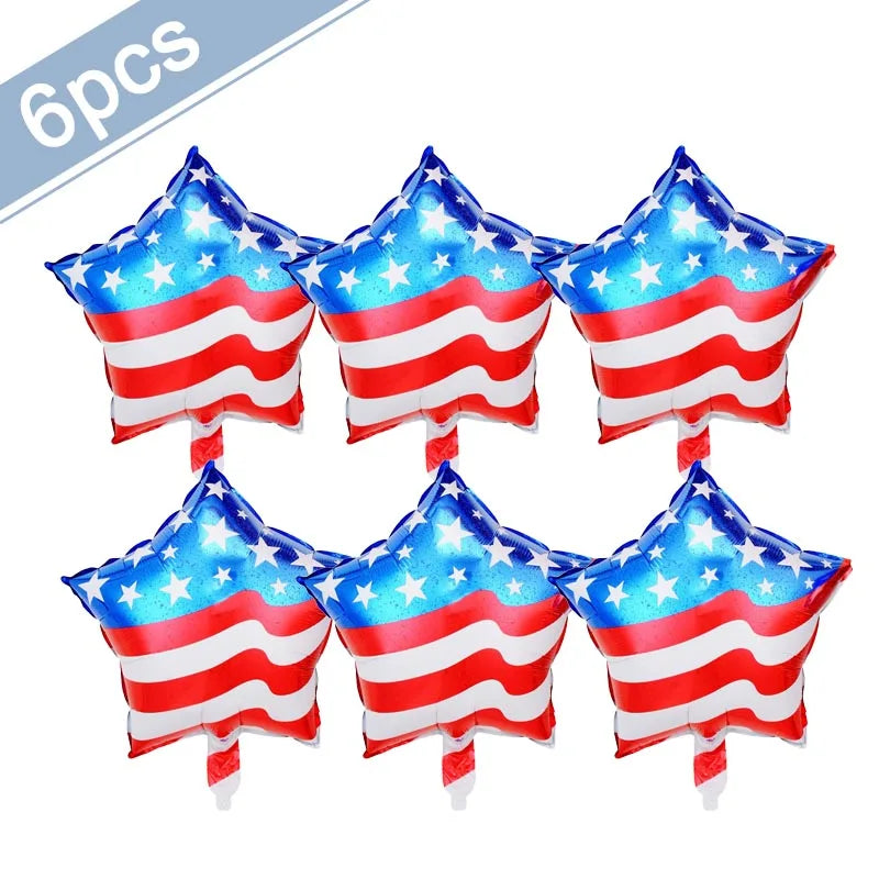 Independence Day Party Supplies American Flag Tableware USA Plates, Cups, Napkins, Forks, Spoons For 4th Of July USA Party Decor