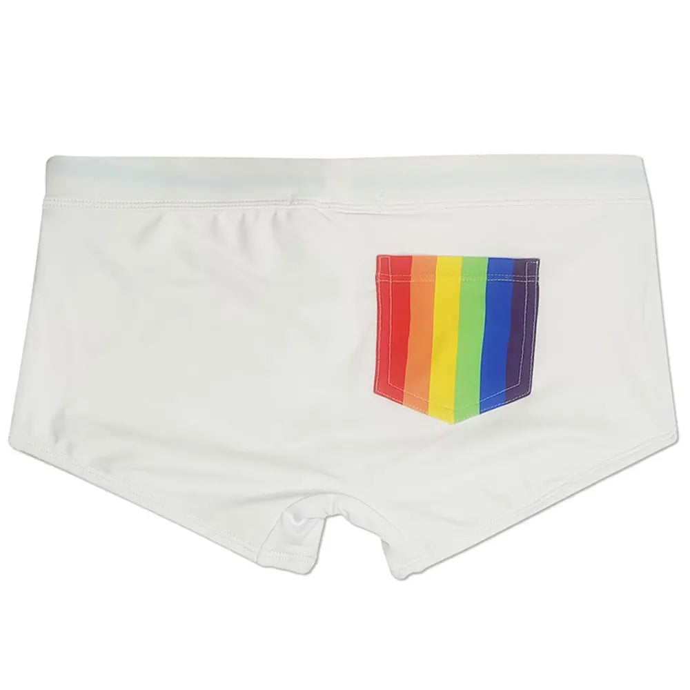 Sexy Briefs Swimming Trunks Tight Stretch Rainbow bathing suit men Brand Surf Summer Beach Sports Pants Push-up Men Swimwear