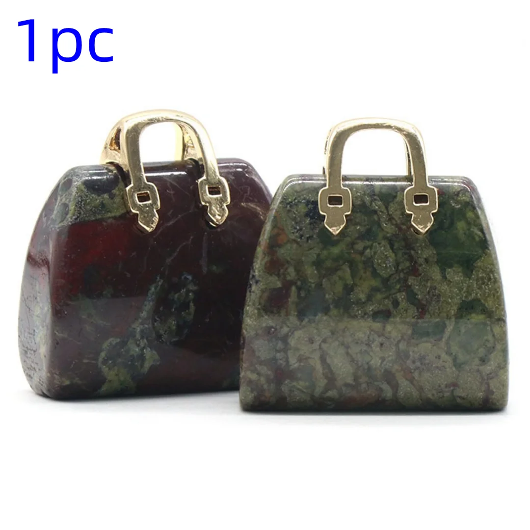 Crystal Handbag Gemstone Pendant Necklace