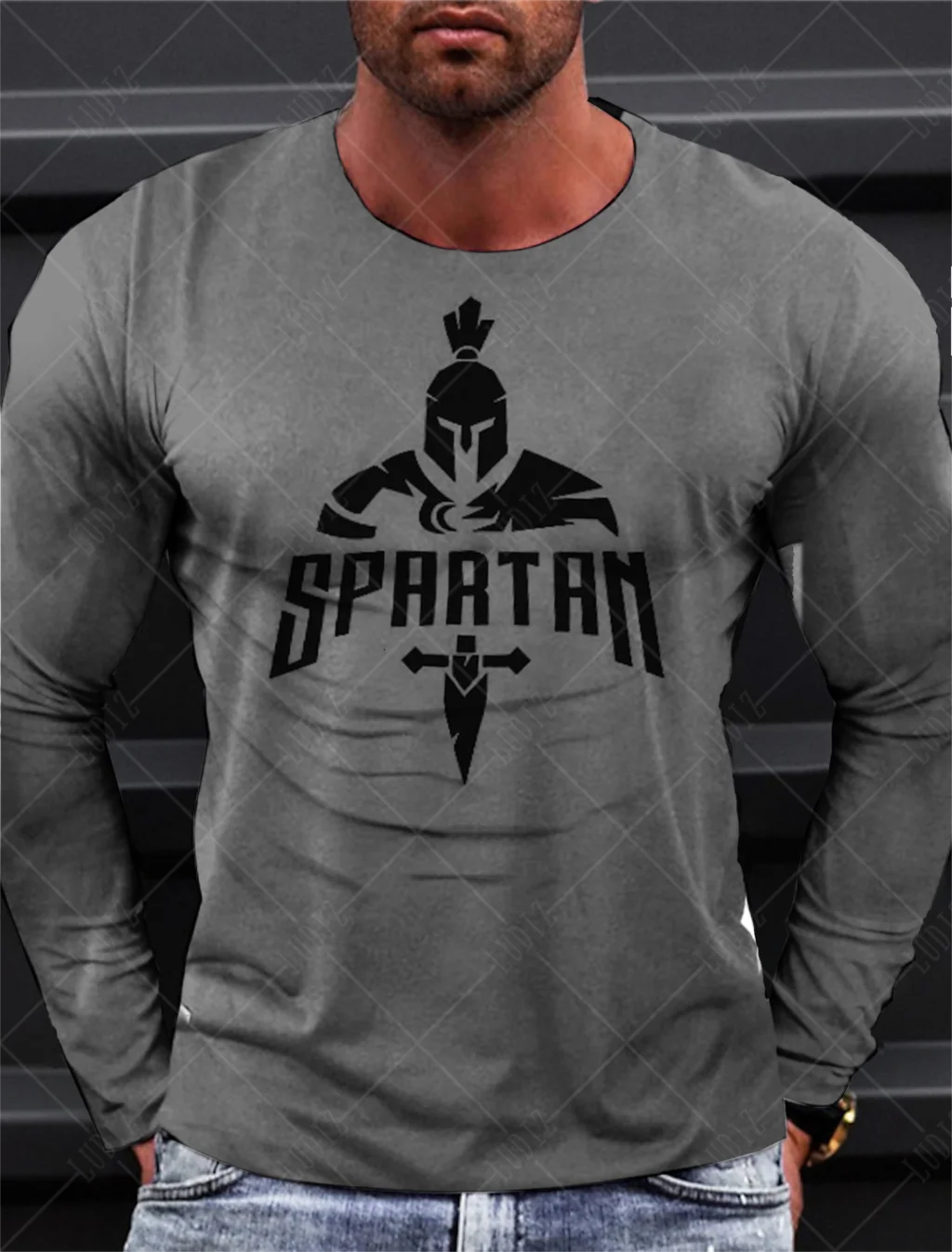 Sparta Vintage Graphic Men's Long Sleeve T-shirt for Men Clothing Casual Tops Tee Fashion 3D Full Printing Tshirt Streetwear