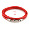 Leather Cord Waxed Rope Chain Necklace for Women Men Pendant with Stainless Steel Lobster Clasp Connector Snake Collar 40-70cm