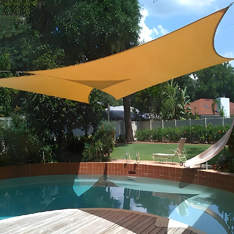 High Density Sun Protection and Shading Canvas - Beige - Made of High Density Polyethylene Substrate, Equipped with a Rotatable