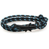 Mens Vintage Black Shark Bracelet Pure Hand Knitting Multicolor Rope Multilayer Bracelets For Women Men Cute Animal Jewelry Gift
