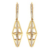 14K Yellow Gold 5/8 Cttw Diamond Geometrical Pillar Drop and Dangle Earrings (G-H Color, SI1-SI2 Clarity)