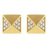 14K Yellow Gold 1/4 Cttw Diamond Pyramid Stud Earring (G-H Color, SI1-SI2 Clarity)