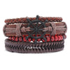 Modyle Multi-layer Gothic Leather Bracelet Set Punk Viantage Wings Charms Handwoven Bracelets for Men Jewelry Gifts