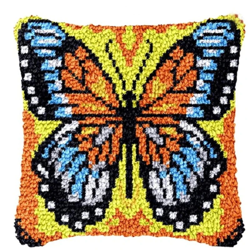 Flower Latch Hook Kit Cute Knooppakket Kussen Knopen Pillow Button Smyrna Knooppakket Needlework Button Packagek Linkhaak Kussen