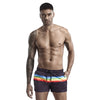 SEOBEAN Summer Men's Shorts 100% Polyester Quick Dry Beach Shorts Fashion Holiday Casual Board Shorts Stripes Shorts For Man