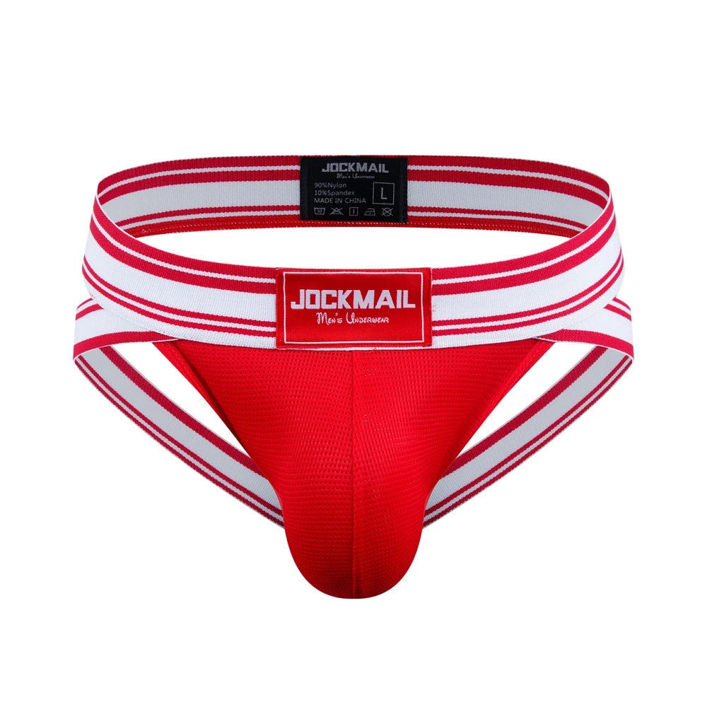 Fashion Breathable Cotton Mens Jockstrap Underpants G String Thongs Men Underwear Lingeries for Gay Calzoncillo Hombre