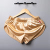 Mens Sexy Pajamas Boxer Shorts Smooth Silk Underwear Men Sleep Bottoms Homewear Lounge Shorts Male Panties Boxers