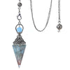 Natural Stone Spirit Pendulum Pendant Latticed Chain
