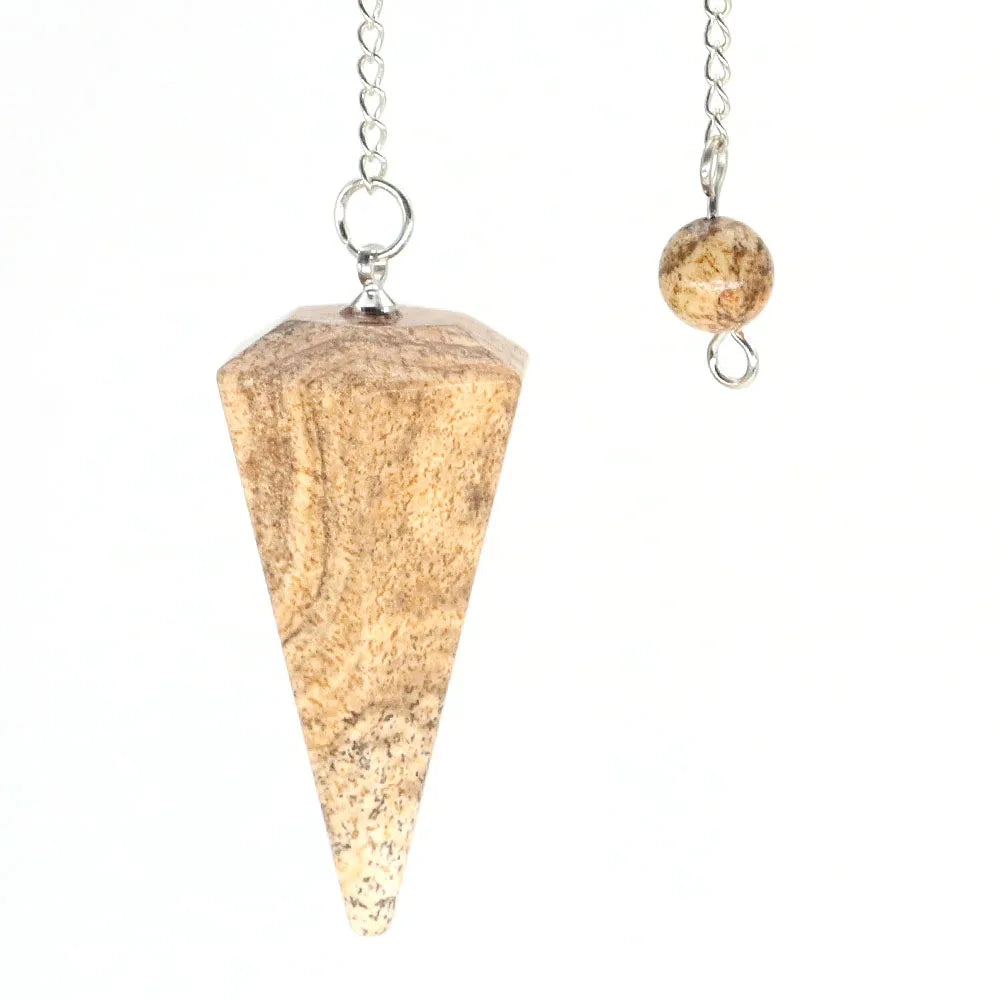 Natural Crystal Pendulums for Divination Dowsing Amethyst Pink Quartz Pendulum Reiki Healing Gem Stone Pendant Pendulos