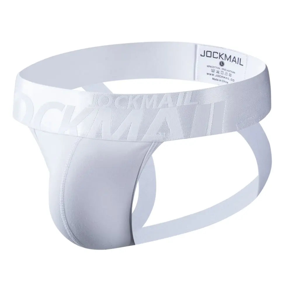 Sexy Men Jockstrap Underwear Thong Underpants Cotton G String Penis Pouch Hombre Elastic Panties Backless