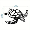 Black Metal Sea Turtle Wall Art - Perfect Beach Theme Decor for Living Room. Stunning Beach Wall Decorations