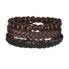 MeMolissa New Fashion Braided Wrap Leather Bracelets for Men High Quality Vintage Charm Wood Beads Ethnic Tribal Wristbands