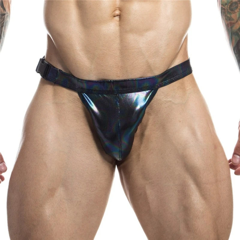Leather Sexy Gay Male Bikini Men Underwear Brief and Swimwear All in One. You Can Use It As An Underwear or Swimwear,Up To You.