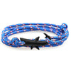 Mens Vintage Black Shark Bracelet Pure Hand Knitting Multicolor Rope Multilayer Bracelets For Women Men Cute Animal Jewelry Gift