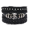 Modyle Multi-layer Gothic Leather Bracelet Set Punk Viantage Wings Charms Handwoven Bracelets for Men Jewelry Gifts