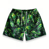 Premium 3D Printed Men's Hawaiian Shorts - Ultra Casual Skull Graphic for Summer Vacations and Sport Running