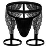 Mens Sexy Underwear T-back Erotic Lingerie Strap Leg Belt Lace Thongs G-string Hollow Panties Gay Underpants Bondage Briefs