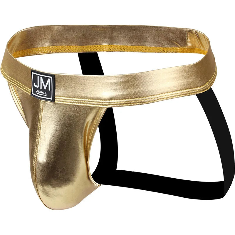 4 Piece Jockmail Erotic Edge PU Leather Jockstrap