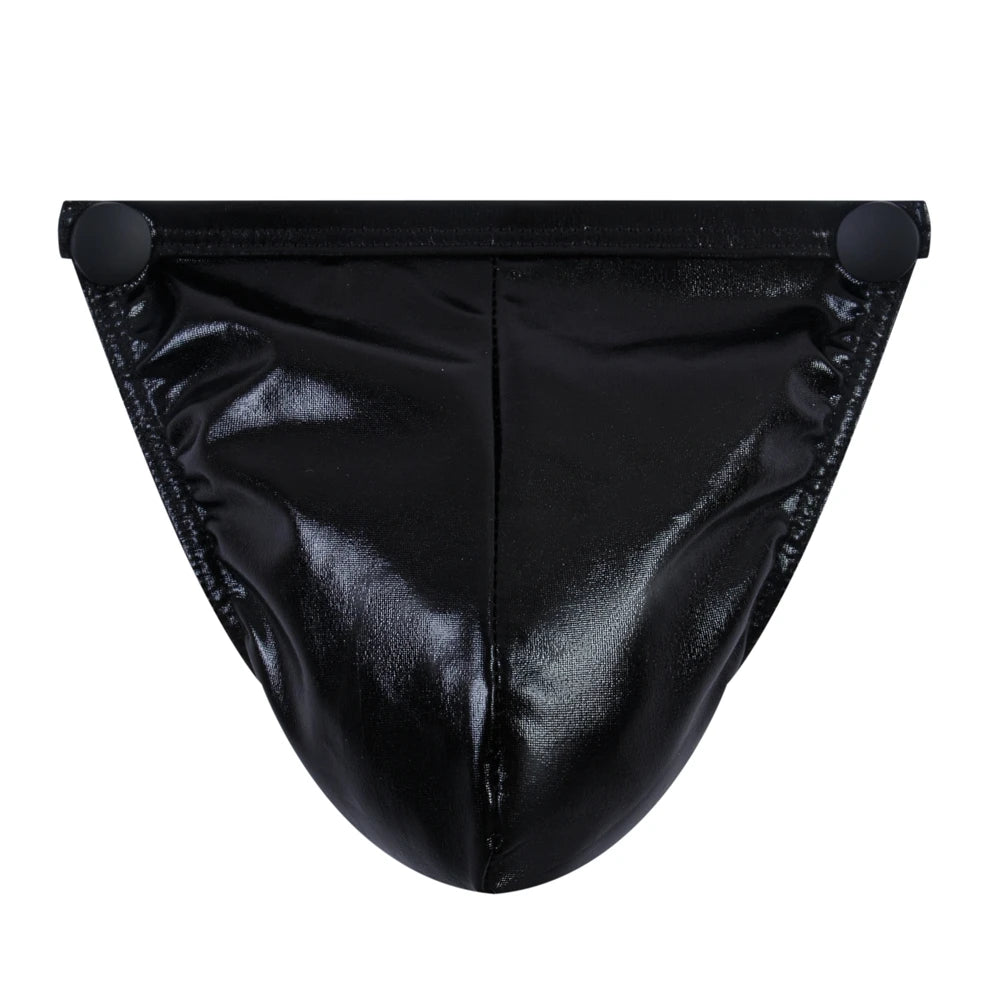 Men's Jockstraps Underwear Jock with Removable Codpiece 'Big Bulge' PU Men Sexy G String Thong Penis Pouch Strap Harness