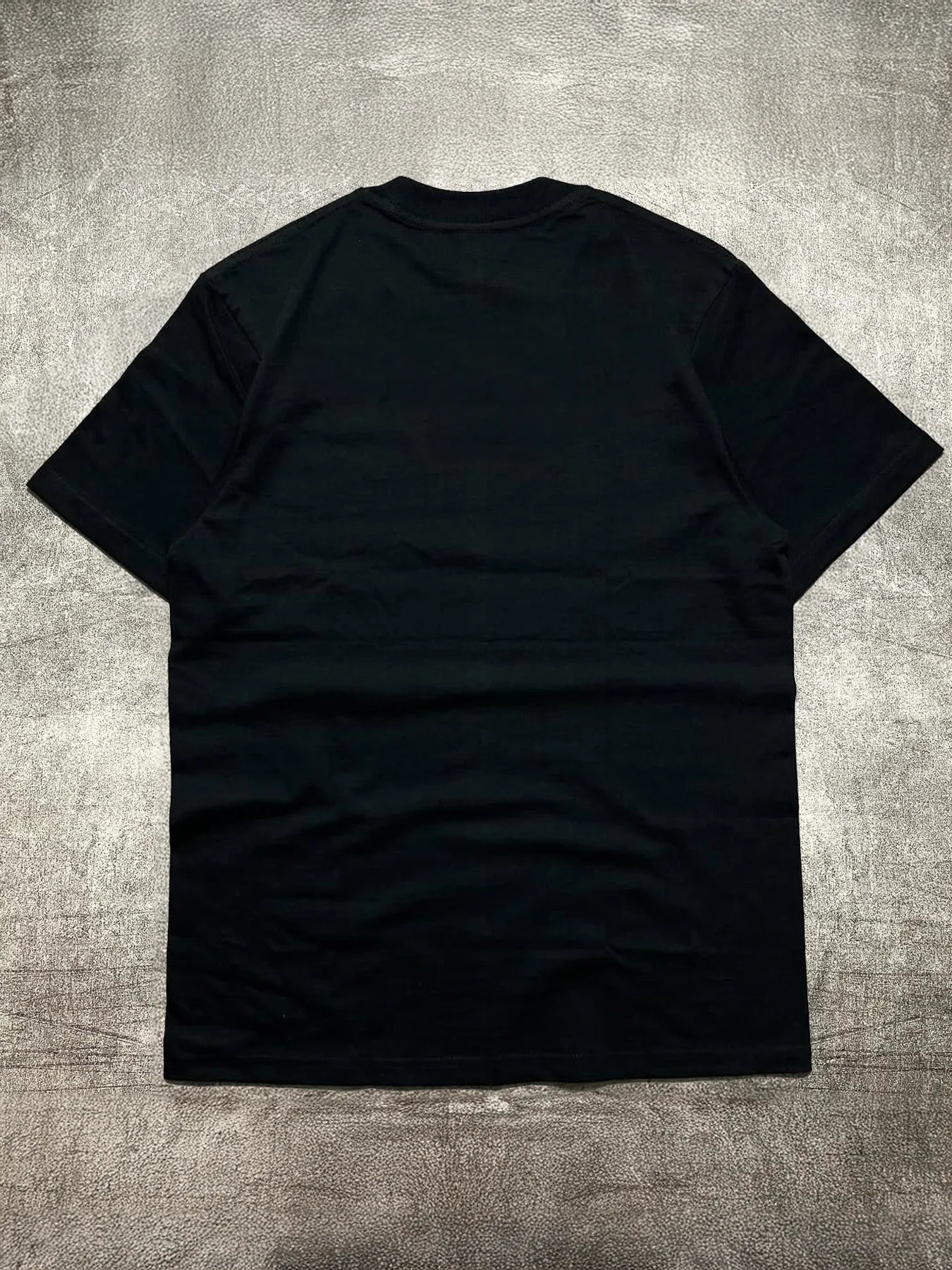 200 grams cotton men's black round neck short sleeve T-shirt, cartoon sushi pattern, hot stamping print, daily casual