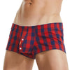 SEOBEAN 100% Cotton Men's Boxers Classic Plaid Boxer Shorts Mens Underwear Panties Home Shorts Sleep Lounge Pajama Shorts
